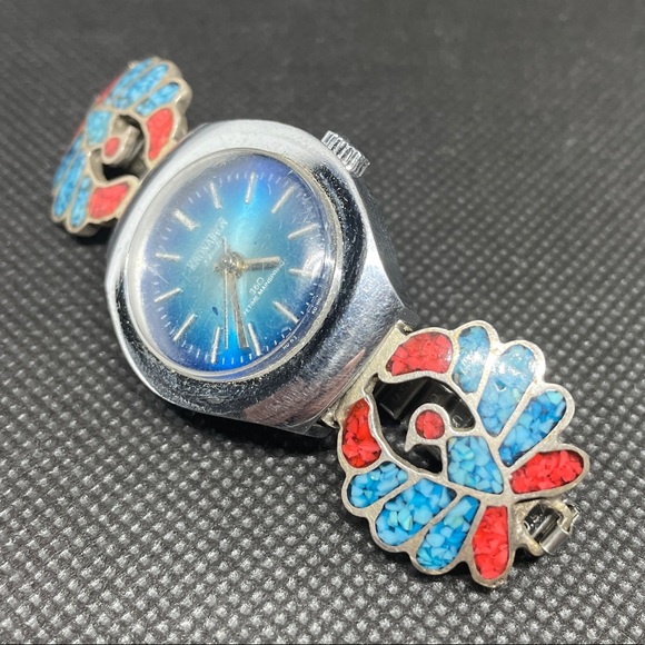 Ladies Navajo themed Watch Band with Eagle accents - Picture 5 of 8